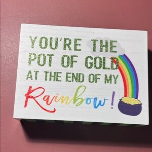 🏠HOME GOODS🏠Source Unknown Rainbow Wall Decor with Gold and Red Accents